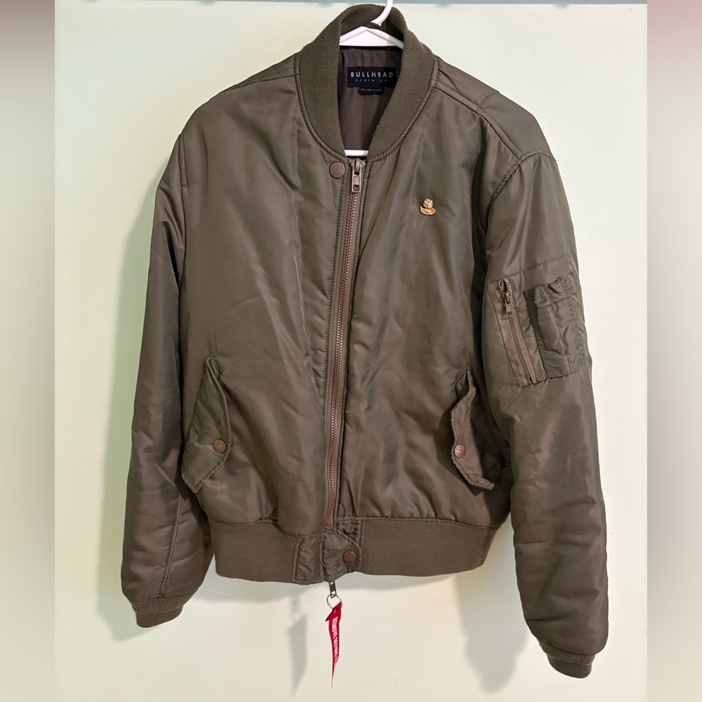 Bullhead Men's Khaki Bomber Jacket